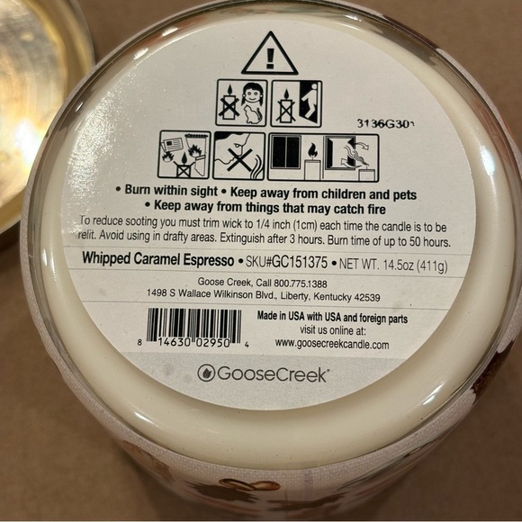 Goose Creek Whipped Caramel Espresso 3 Wick Candle New - Picture 3 of 3